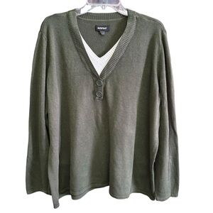 Avenue Olive Green Sweater women’s size 26/28